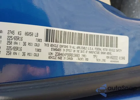 2008 Dodge Grand Caravan Sxt z USA, uszkodzony, nr VIN 2D8HN54P98R819083